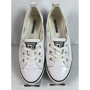 Women’s Size 6 CHUCK TAYLOR ALL Star BALLET LACE MOUSE White Leather